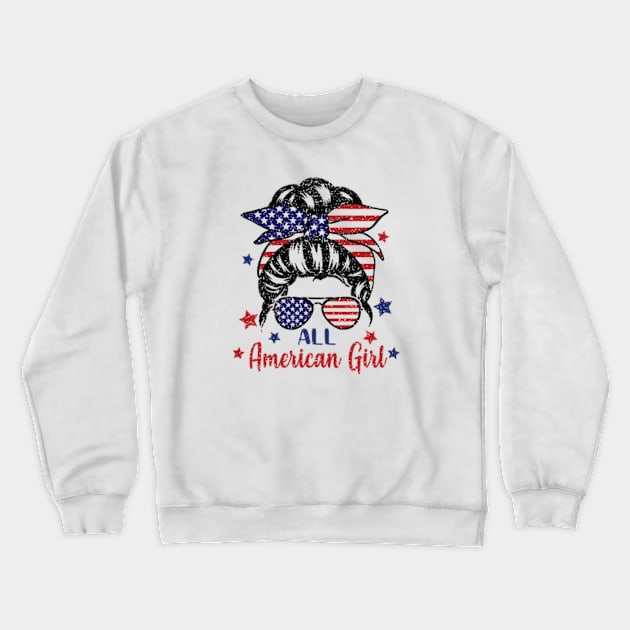 All American Girl Crewneck Sweatshirt by Cun-Tees!